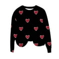 thumbnail image 3 of Horkkom Valentines Day Sweaters for Women Long Sleeve Crewneck Sweatshirts Pullover Heart Sweatshirts XXL, Gifts for Women, 3 of 6