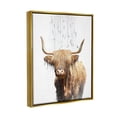 thumbnail image 4 of Stupell Industries Highland Cow Bathroom Splash Animals & Insects Painting Gold Floater Framed Canvas Art Print Wall Art, 25 x 31, 4 of 10