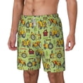 thumbnail image 2 of Uemuo Cute Tractor Pattern Mens Swim Trunks Quick Dry Board Shorts with Mesh Lining, Stretch Beach Shorts Quick Dry No-Chafing Board Shorts-Small, 2 of 9