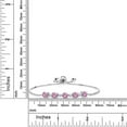 thumbnail image 5 of Gem Stone King 3.09 Cttw Pink Created Sapphire and White Topaz Tennis Bracelet for Women | 925 Sterling Silver | Center Stone: 5MM | Small Stones: 2.5MM | Fully Adjustable up to 9 inch, 5 of 5