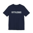 thumbnail image 3 of Fiftylicious 50th birthday party funny Cute fiftieth bday Unisex T-shirt, 3 of 8
