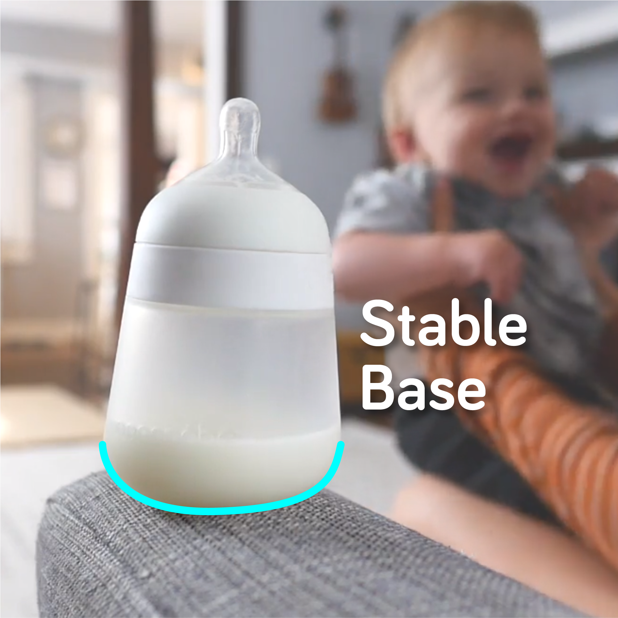 Nanobebe Teal 9oz Anti-Colic Flexy Silicone Baby Bottles | 3 Pack - image 4 of 9