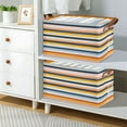 thumbnail image 6 of Ryvnso Stripe Line Storage Bins Large Basket Foldable Cube Toys Organizer with Handles 1 PC, 6 of 7