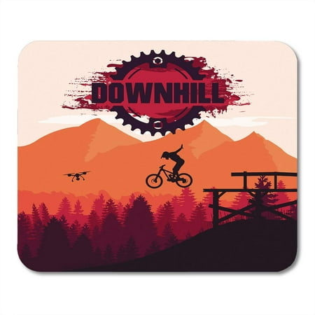 Freeride Bike Frames - SIDONKU Bike Mountain Biking Downhill Freeride Extreme Sport Cliff Action Active Mousepad Mouse Pad Mouse Mat 9x10 inch