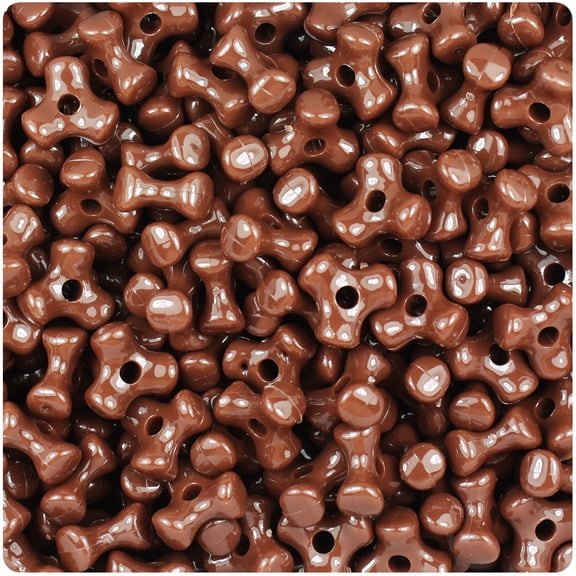 BeadTin Chocolate Opaque 11mm TriBead Craft Beads (500pcs)
