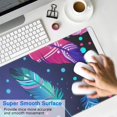 thumbnail image 4 of Long Mouse Pads for Desk,Neon Feather with Dots Pattern Desk Mats on Top Of Desks, Desk Mouse Pad Extra Large with 3mm Non-Slip Base and Stitched Edge for Gaming,Office,Work,Home 31.5"x11.8", 4 of 6