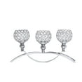 thumbnail image 5 of Efavormart 16" 3 Arm Silver Crystal Candle Holder Arch Bridge Design Goblet Candle Holders, 5 of 9