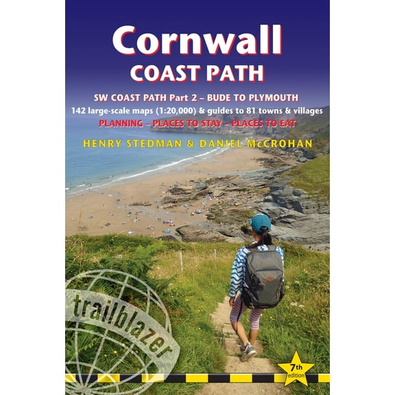 British Walking Guides: Cornwall Coast Path : British Walking Guide: SW Coast Path Part 2 - Bude to Plymouth includes 142 Large-Scale Walking Maps (1:20,000) & Guides to 81 Towns and Villages - Planning, Places to Stay, Places to Eat (Edition 7) (Paperback)