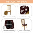 thumbnail image 4 of Red and Black Checkered Christmas Snowflake Seat Covers for Dining Room Chairs Set Of 4,Stretch Printed Washable Chair Seat Cover with Elastic Ties and Button,Removable Waterproof Couch Cushion Covers, 4 of 6