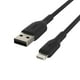 thumbnail image 2 of Belkin BoostCharge USB-A to Lightning Cable - (3.3ft/1M) MFi Certified, Soft, Flexible Fast-Charging Cable, Lightning iPhone Charger Cord for iPhone 14 & Earlier Series, iPad 9th Gen & AirPods Black, BEL A-LIGHTNING CABLE 1M BLK, 2 of 5