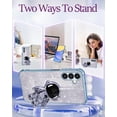 thumbnail image 3 of for Samsung Galaxy A25 5G Phone Case Women Girls Cute Astronaut Glitter Sparkly Girly Cover with 6D Astronaut Hidden Stand Kickstand Design Sparkle Bling Cases for Samsung A25 5G 6.5'' Blue, 3 of 6
