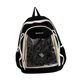thumbnail image 3 of Mochila de moda con bolsillo transparente de nailon para viajes escolares y universitarios. Negro, 3 of 9