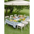 thumbnail image 4 of Outdoor Tablecloth with Umbrella Hole for Patio/Picnic/Party/Camping, Lemons Striped Waterproof Table Cloth Rectangle Table Cover Washable, Summer Botanical Stripes Farmhouse Rustic (54"x 80"), 4 of 8