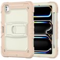 thumbnail image 6 of Allytechgroup iPad Pro 11 M4 2024Case, Build in Screen Protector Rugged Shockproof Kickstand [Shoulder Strap] Bumper Case for Apple iPad Pro 11"  2024 M4 6th Gen, Rosegold, 6 of 8