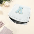 thumbnail image 3 of Unique Bargains 1 Pc Letter V Pattern Makeup Bag for Travel White Corduroy, 3 of 6
