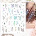 thumbnail image 6 of ELF Butterfly Nail Art Stickers Laser Butterflies Decals Stickers 3D Self-Adhesive Nail Sticker Holographic Butterfly Nail Supplies, 6 of 8