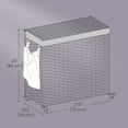 thumbnail image 5 of LEDREM Rolling Laundry Hamper with Lid, 3-Section Divider, Large 42.3-Gallon Capacity, Removable Liner, Wheels & Handle, Bedroom Organizer, Gray, 5 of 5