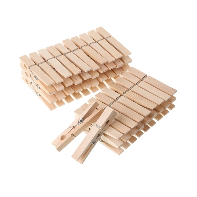 Pinzas de madera Mr. Pen 7,5 cm, paquete de 50, madera natural