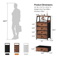 thumbnail image 6 of TYDIMOR Tall Nightstand, 4 Drawer Storage Organizer for Bedroom, Brown, for Adults, 6 of 8