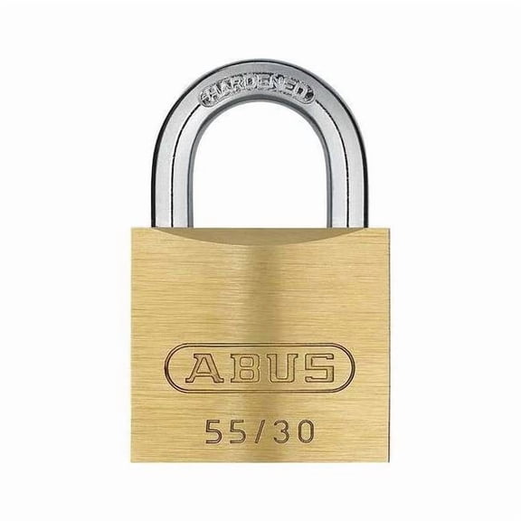 Abus Keyed Padlock, 19/32 in,Rectangle,Gold 55/30 KA