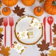thumbnail image 6 of Thanksgiving Paper Plates Festive Fall Pumpkin And Maple Leaves Pattern Disposable Tableware for Fall Harvests Party, 6 of 6