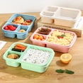 thumbnail image 3 of 1000ML Lunch Box Portable 3-Compartment Bento Box Reusable Snack Food Container for School Work Travel, 3 of 7