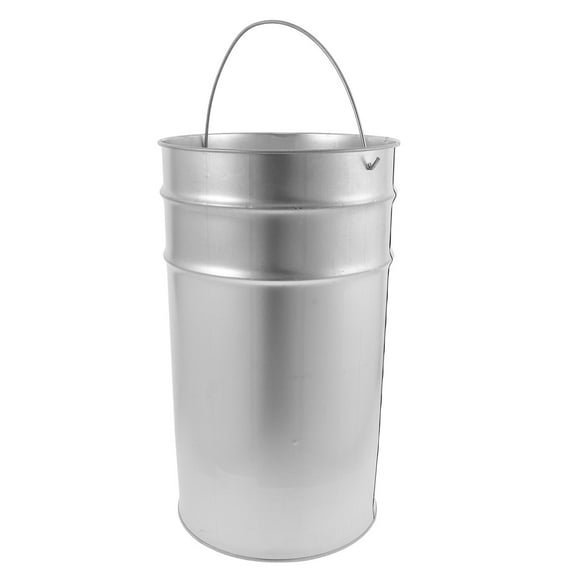 WHAMVOX  Bathroom Trash Can Galvanized Iron Garbage Kitchen Bins Waste Container Inner Silver