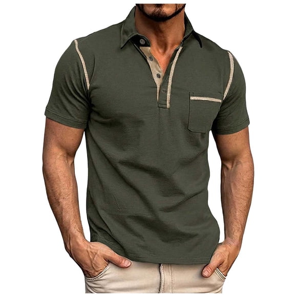 Zshosam Golf Shirt Men Men' s Golf Shirts Short Sleeve Print Performance Moisture Wicking Dry Fit Golf Polo Shirts for Men Size L,(AG L)