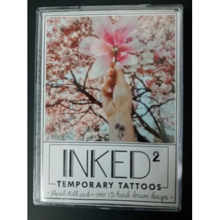 INKED Temporary Tattoos, Floral Child Pack Over 15 hand drawn designs