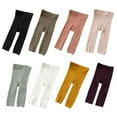 thumbnail image 3 of Kids Knit Ankle Leggings Pants Footless Cotton Pantyhose Winter Tight Stockings for Infant Toddler Girls 0-8 Years (1/3 Pairs), 3 of 8