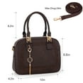 thumbnail image 6 of Montana West Small Top Handle Purse for Women Crossbody Satchel Handbag Barrel Bag, Coffee, 6 of 8
