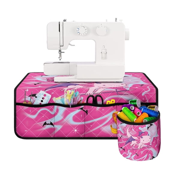 HELLHERO Salamander Pattern Design Sewing Machine Mat Removable Storage Bag Waterproof Storage for Woman Gifts Sewing Machine Table
