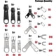 thumbnail image 2 of Zipper Repair Kit Replacement Slider: 85pcs Zipper Bottom Stop End - Fix Double Zipper Pull Replace #3#5#8 Nylon Coil Zipper For Jacket Luggage Jeans, 2 of 5