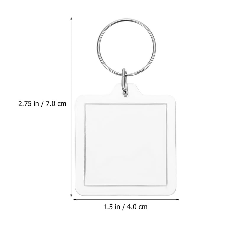 Clear Acrylic Football Key Chain Blanks 2.75 Inches X 1.5 