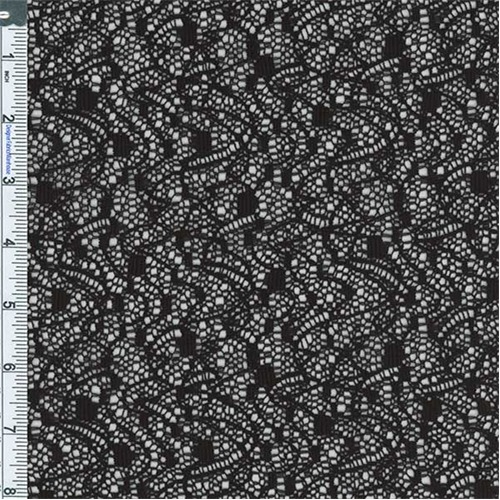 Black Alexandria Raschel Lace Knit Fabric Sold By The Yard Walmart Com Walmart Com