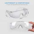 thumbnail image 4 of Gafas de seguridad para gafas, lentes de seguridad para el trabajo resistentes a la niebla, transparentes, de alta resistencia y fuerte transparencia, 2 uds., 4 of 5