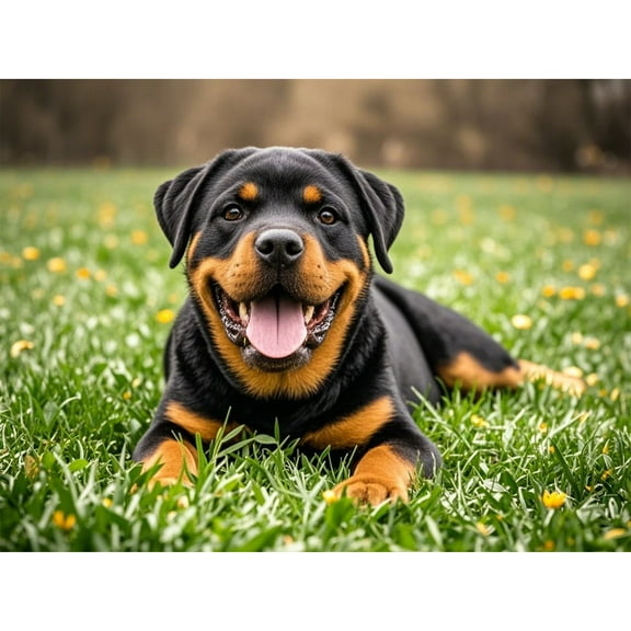 Rottweiler Diamond Dots Painting DIY Kits 5D Diamond Art Full Round Drill Rhinestone Crystal by Number Embroidery Arts and Crafts for Living Room Bedroom Home Wall Decor 12x16 inch