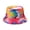 Hot Pink, variant on Bucket Hat for Men Women,Reversible Tie-Dye Print Fisherman Cap,Lightweight Cotton Fabric,Multi-Color,Ideal for Music Festivals,Beach Trips,Casual Outings & Streetwear Multicolor One Size