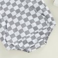 thumbnail image 5 of WOLLED Infant Boys Casual Hooded Sweatshirt Baby Girls Plaid Onesie Romper Short Sleeve Chessboard Jumpsuits, 5 of 9