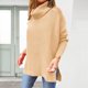 thumbnail image 3 of Gibobby Suéteres mujer, Suéter de punto de invierno para mujer, 2023, cuello alto, suéter de invierno para otoño, suéter de manga larga(Beige,CH), 3 of 5