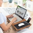 thumbnail image 2 of XINTM Mesa Para Laptop Ergon&oacute;mica, Escritorio Port&aacute;til para Laptop con Soporte Tel&eacute;fono, Alfombrilla, Tapizada Doble y Asas Transporte, para Port&aacute;tiles hast, 2 of 7