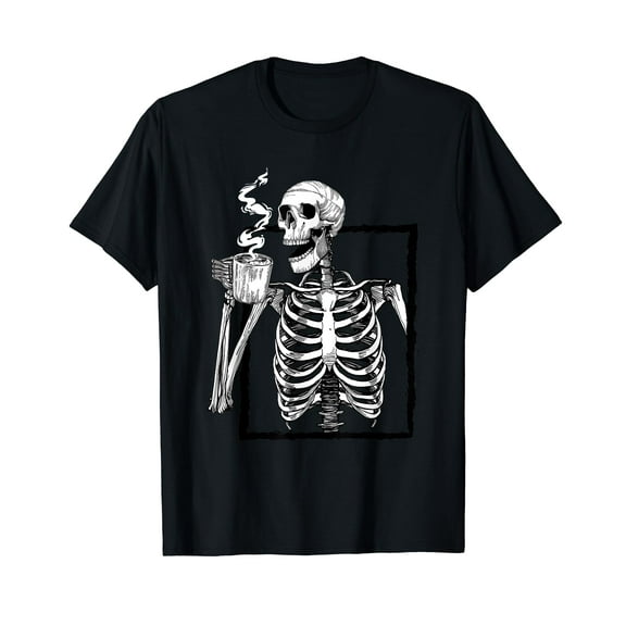 Skull T-Shirt for Men Women Cotton Summer Top Tee Fashion Casual Skeleton Short Sleeves