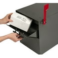 thumbnail image 6 of Architectural Mailboxes Oasis Classic Black Post Mount Mailbox, Galvanized Steel, Locking, 6 of 8