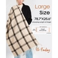 thumbnail image 3 of Bufanda de invierno FURTALK extragrande, suave, a cuadros y con flecos, 200 x 65 cm, 3 of 6