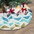 thumbnail image 3 of FMSHPON Dots Geometric Triangle Pattern Xmas Christmas Tree Skirt Stand Mat for Holiday Party Decoration Indoor Outdoor 36 inches, 3 of 3