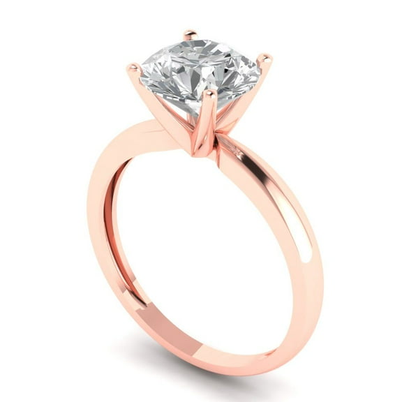 3.25ct Round Cut Red Natural Garnet 18k Pink Rose Gold Engraving Statement Bridal Wedding Three-Stone Designer Ring Size 4.75