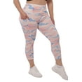 thumbnail image 6 of Plus Size High Waist Tummy Control Sports Leggings With Side Pockets - Pink  Blue Tie Dye, 6 of 9