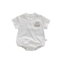 thumbnail image 2 of LYMAYTER Newborn Baby Boy Girl Unisex Short Sleeve Romper Button Jumpsuit Solid Color Everyday Wear‌, 2 of 8