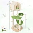 thumbnail image 3 of Cat Tower, Cat Tree for Indoor Cats, , 55 Inch Tall Cat Climbing Stand with Sisal Scratching Posts and Soft Cat Bed for Indoor Kittens-Green for Kittens, Elderly Cats, Adult Cats, 3 of 8