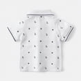 thumbnail image 4 of HCNTES Boys Short Sleeve Button Down Shirt Summer Solid Kids Boy Dress Shirts(White,2-3 Years), 4 of 4